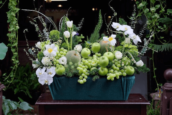 Floral fruits basket