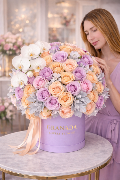 Luxury Pink Flower Box San Diego | Granada Floral Same-Day Delivery
