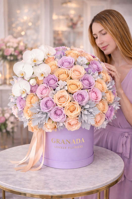 Luxury Pink Flower Box San Diego | Granada Floral Same-Day Delivery