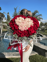 Cylinder Large Signature Red Heart Rose Box