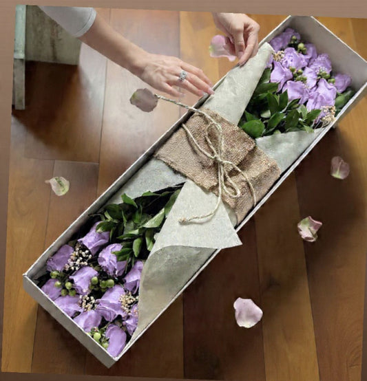 Lavender Roses Box – 24 Fresh Roses Gift with Nationwide Delivery | Granada Floral San Diego