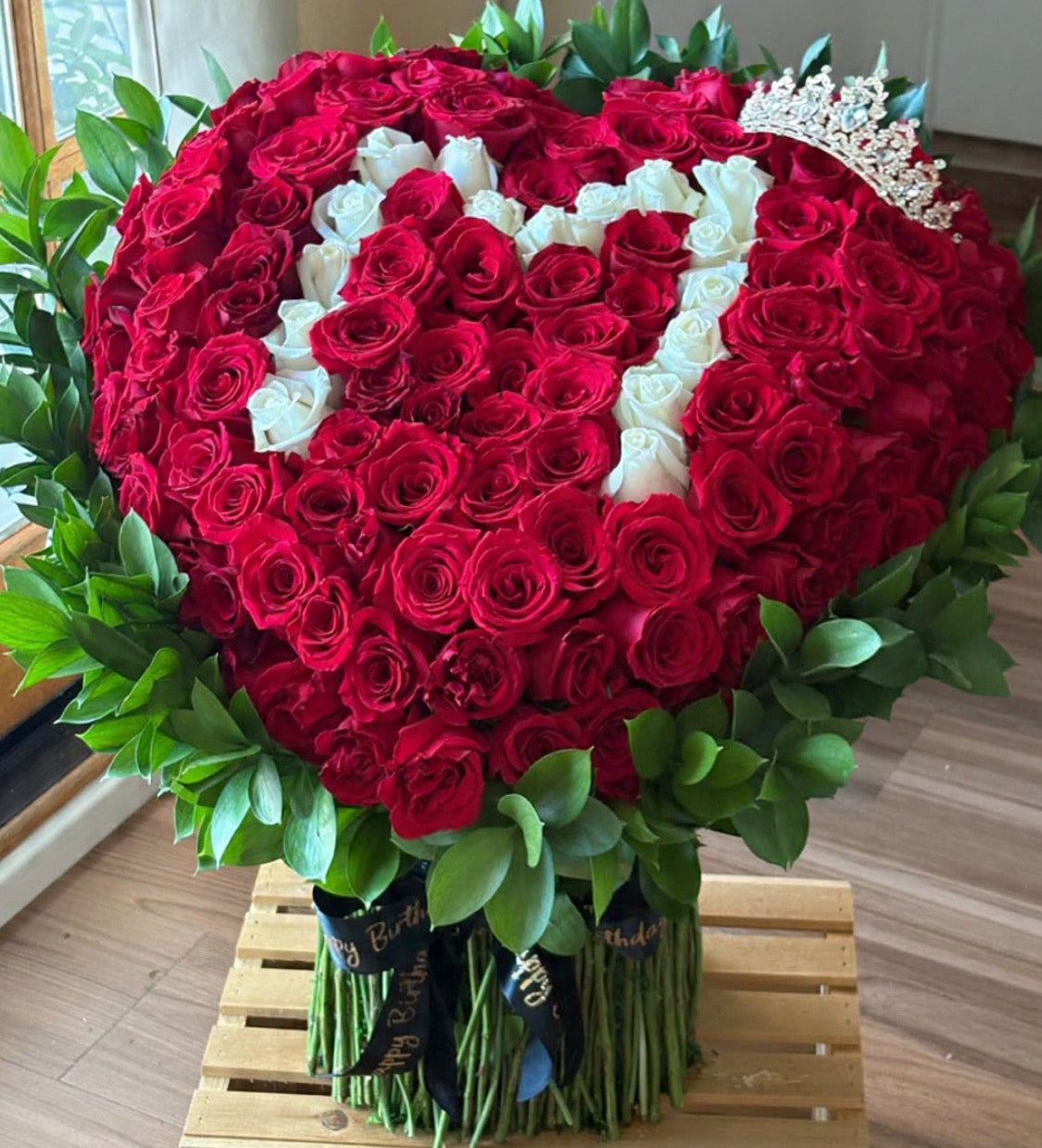 Standing Heart Shape Roses Bouquet