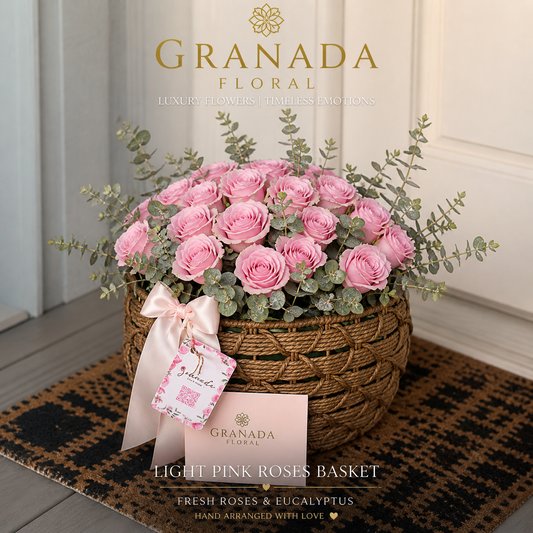 Woven Red Rose Basket – Granada Signature