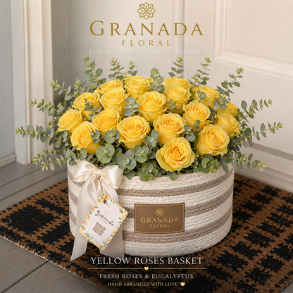 Woven Red Rose Basket – Granada Signature