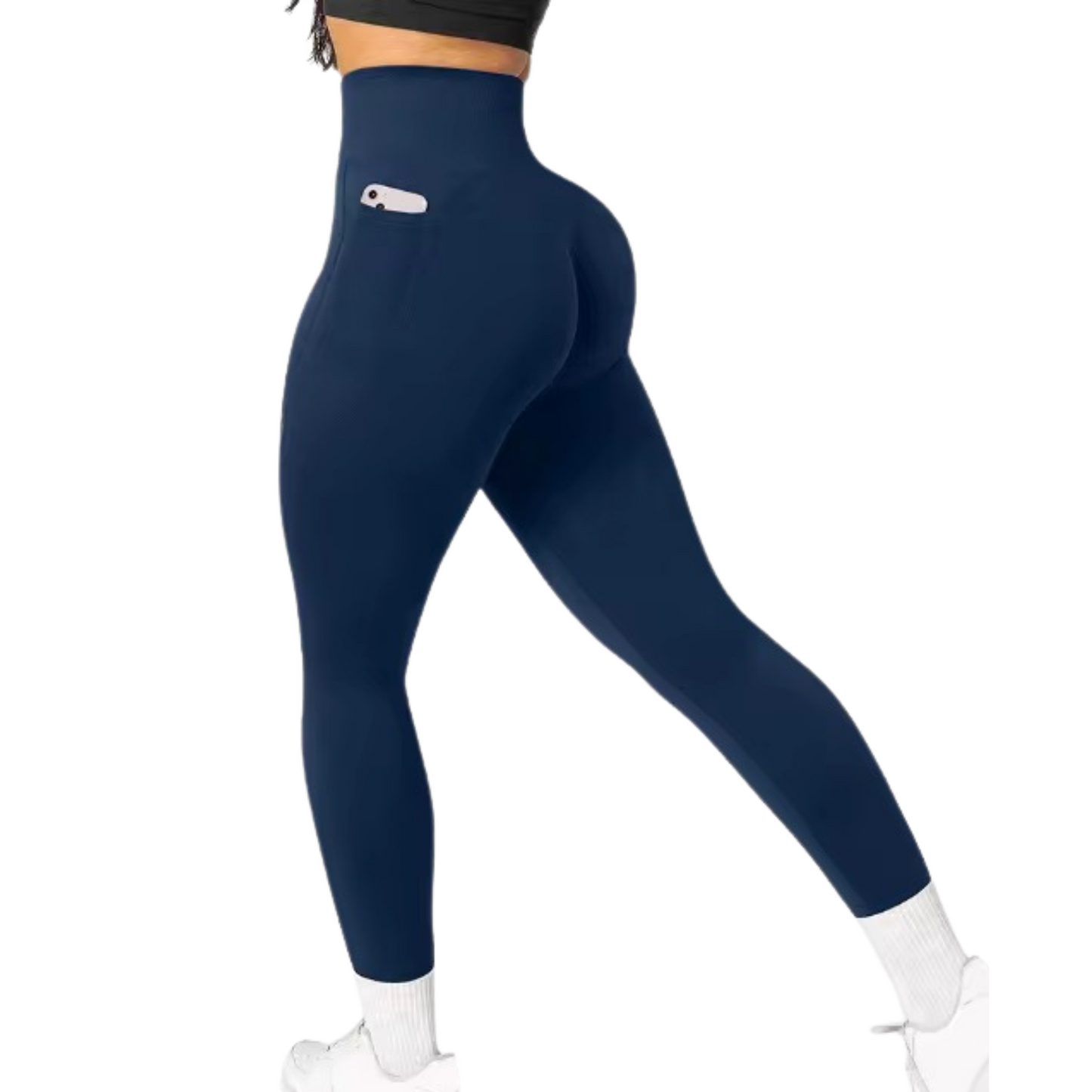 yoga pants, high waisted solid color with pockets