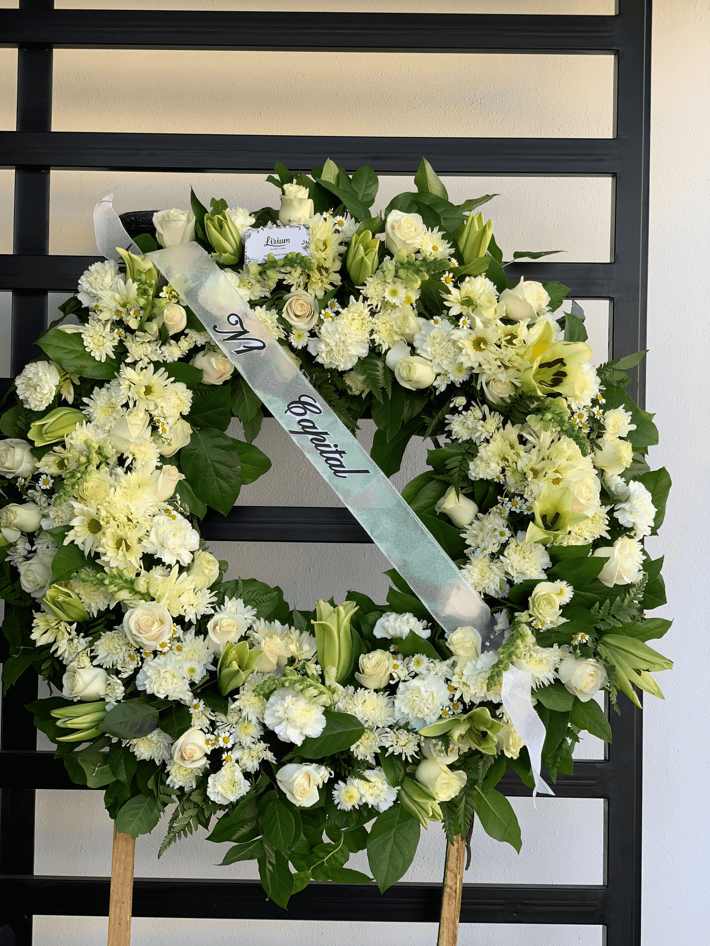 Wreath of Heaven Sympathy Standing wreath.