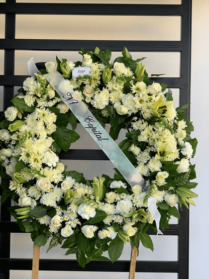 Wreath of Heaven Sympathy Standing wreath.