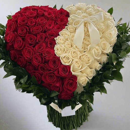 Standing Heart Shape Roses Bouquet