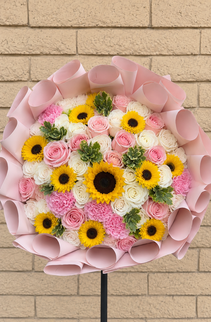 Luxury Sunflower & Rose Bouquet | Birthday Flower Arrangement San Diego