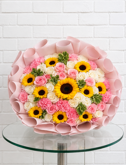 Luxury Sunflower & Rose Bouquet | Birthday Flower Arrangement San Diego
