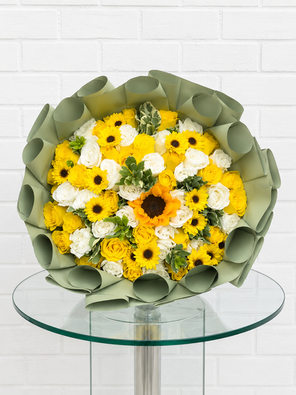 Luxury Sunflower & Rose Bouquet | Birthday Flower Arrangement San Diego