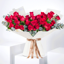 Elegant Pastel Bouquet – Luxurious Roses & Gerberas in Premium Wrapping