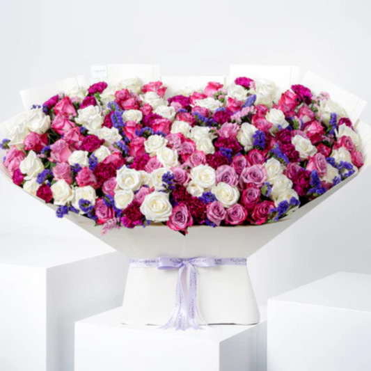 Elegant Pastel Bouquet – Luxurious Roses & Gerberas in Premium Wrapping