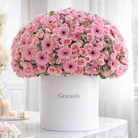 Grand Pink Garden Luxury Floral Arrangement | Oversized Statement Flowers