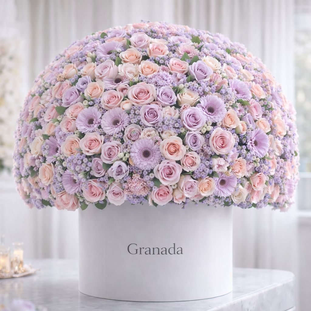 Grand Pink Garden Luxury Floral Arrangement | Oversized Statement Flowers