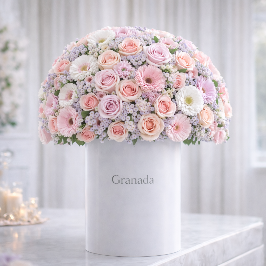 Grand Pink Garden Luxury Floral Arrangement | Oversized Statement Flowers