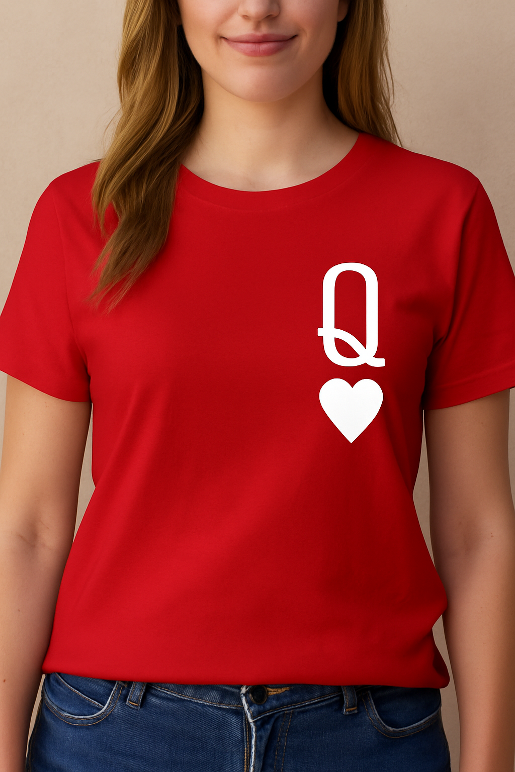 Queen of Hearts Graphic Tee – Women’s Black T-Shirt | Casual Card Game Inspired Shirt | Poker Lover Gift | Cute Queen Tee