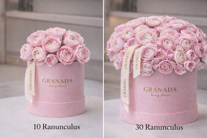 Luxury Ranunculus Flower Box – Soft Pink