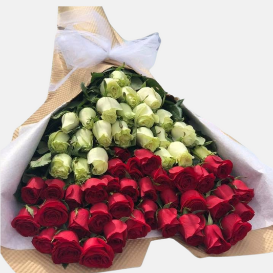 Premium Heart-Shaped Rose Bouquet with Chocolates – Same-Day Delivery