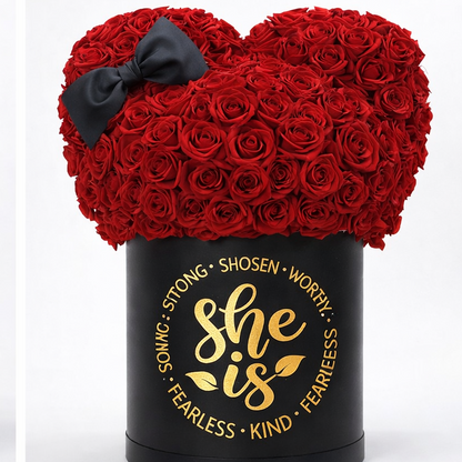 Luxury Heart Rose Box – Hot Pink “I Love You” Edition | Same-Day Delivery San Diego