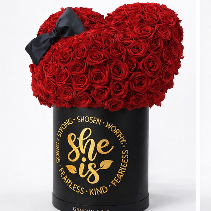 Luxury Heart Rose Box – Hot Pink “I Love You” Edition | Same-Day Delivery San Diego
