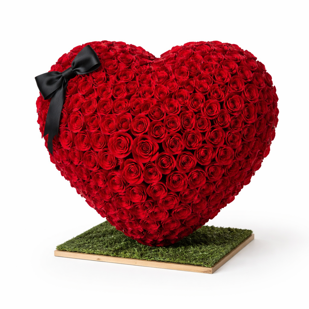 Red Roses Heart – Luxury Flower Delivery in San Diego