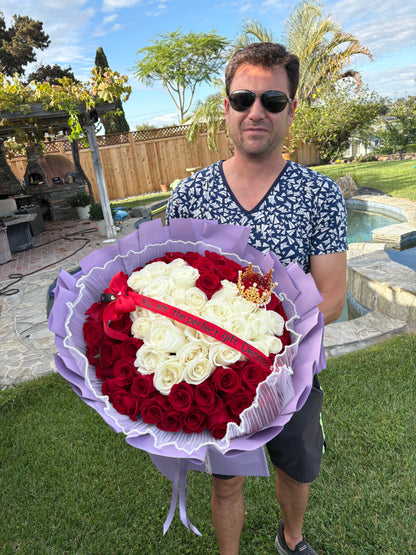 Ramo corazón/ Heart Master  round Hand Tied Bouquet