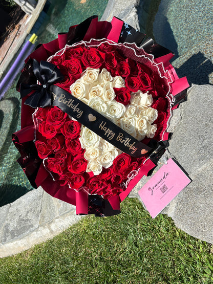 Ramo corazón/ Heart Master  round Hand Tied Bouquet