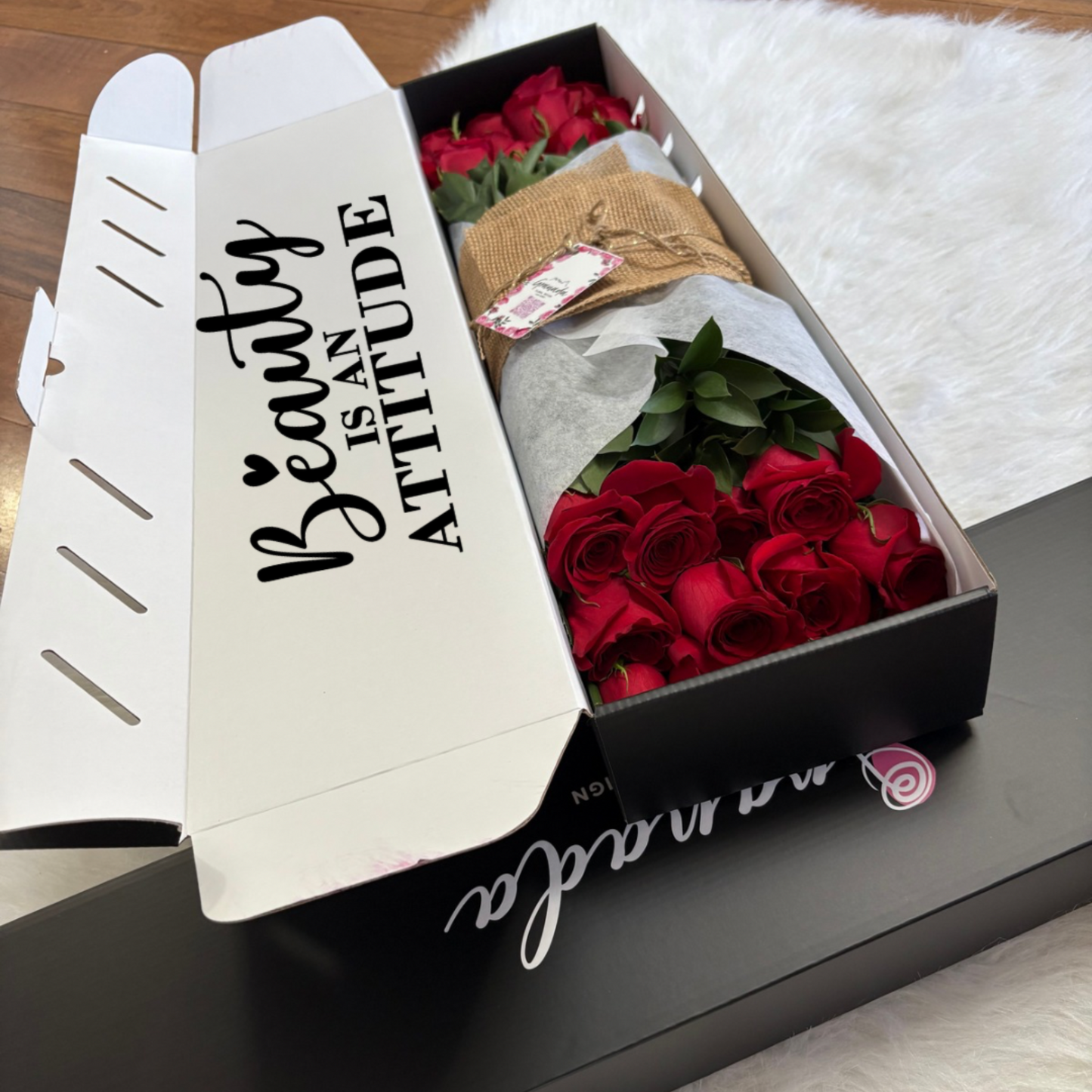 Luxury Flower Box with 24 Roses – Personalized Gift | Granada Floral San Diego