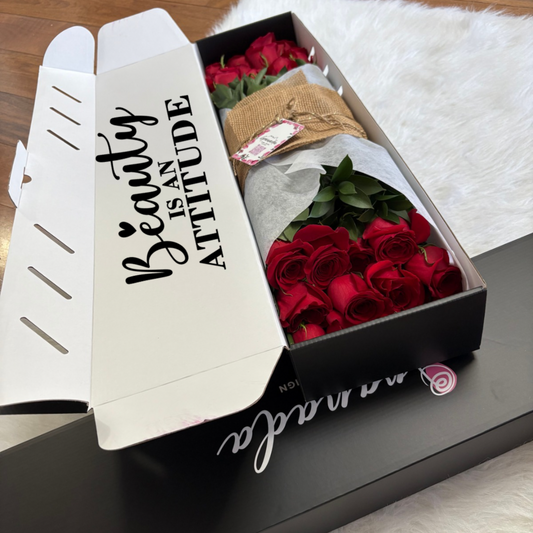 Luxury Flower Box with 24 Fresh Roses – Same-Day Delivery in San Diego & USA