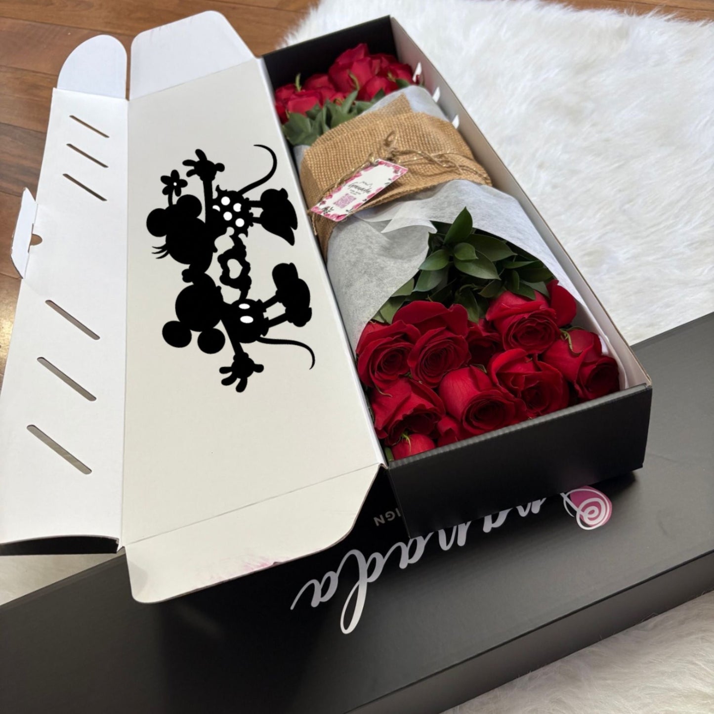 Luxury Flower Box with 24 Roses – Personalized Gift | Granada Floral San Diego