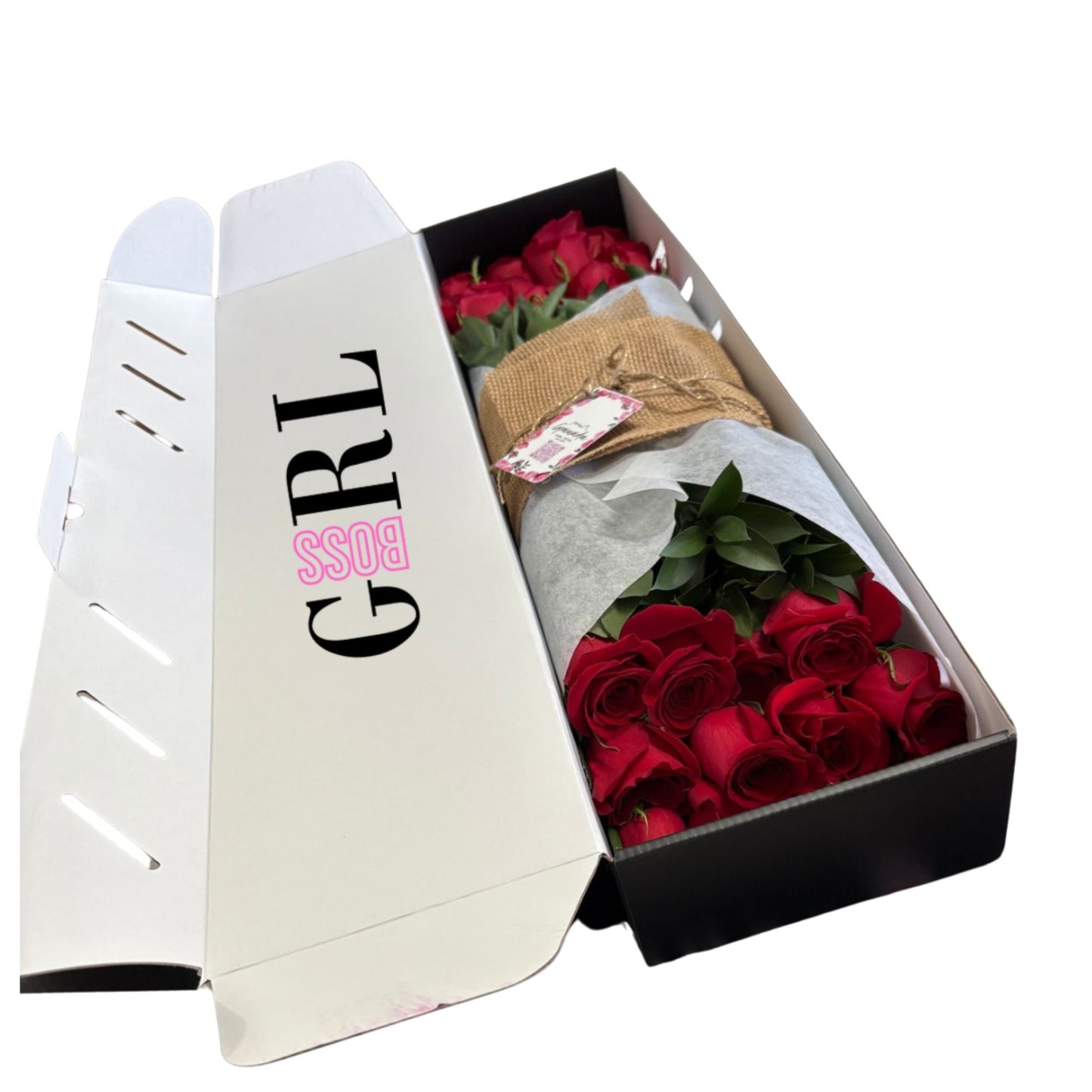 Luxury Flower Box with 24 Roses – Personalized Gift | Granada Floral San Diego