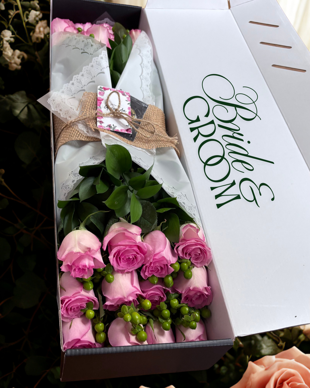 Luxury Flower Box with 24 Roses – Personalized Gift | Granada Floral San Diego