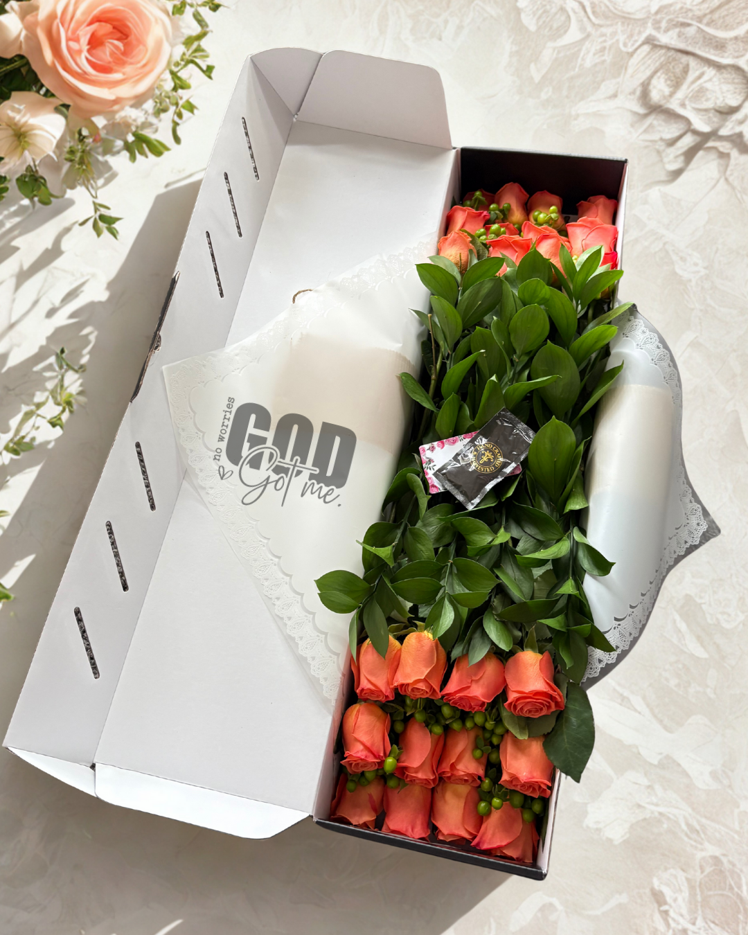 Luxury Flower Box with 24 Roses – Personalized Gift | Granada Floral San Diego