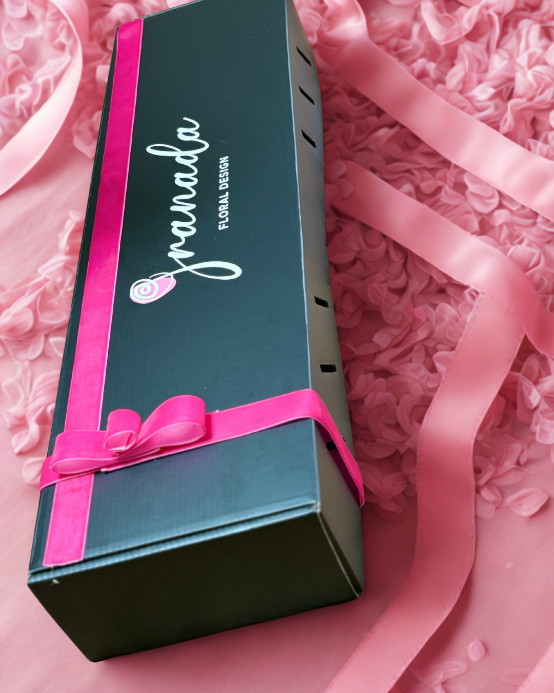 Luxury Flower Box with 24 Roses – Personalized Gift | Granada Floral San Diego