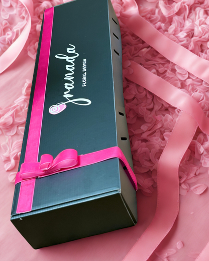 Luxury Flower Box with 24 Roses – Personalized Gift | Granada Floral San Diego