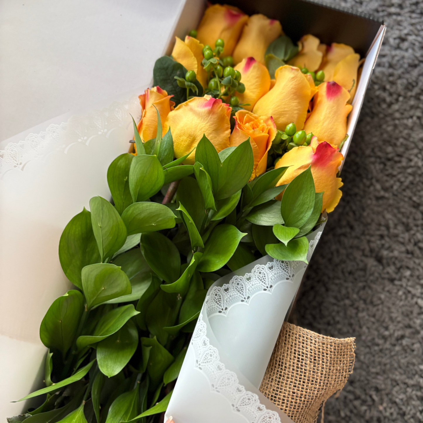 Luxury Flower Box with 24 Roses – Personalized Gift | Granada Floral San Diego
