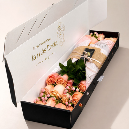 Luxury Roses Box – 24 Fresh Roses with Personalized Lid | Nationwide Delivery | Granada Floral