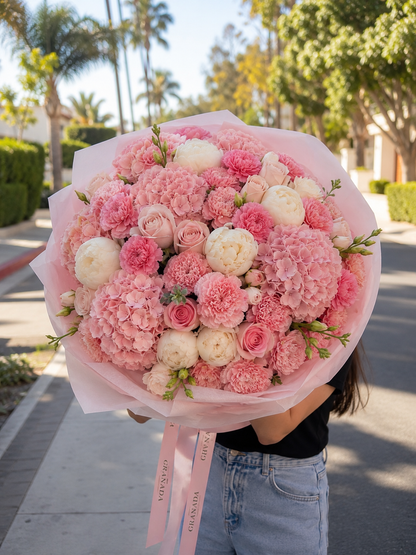Russian-Style Flower Arrangement | Hydrangeas & Roses Bouquet San Diego – Granada Floral