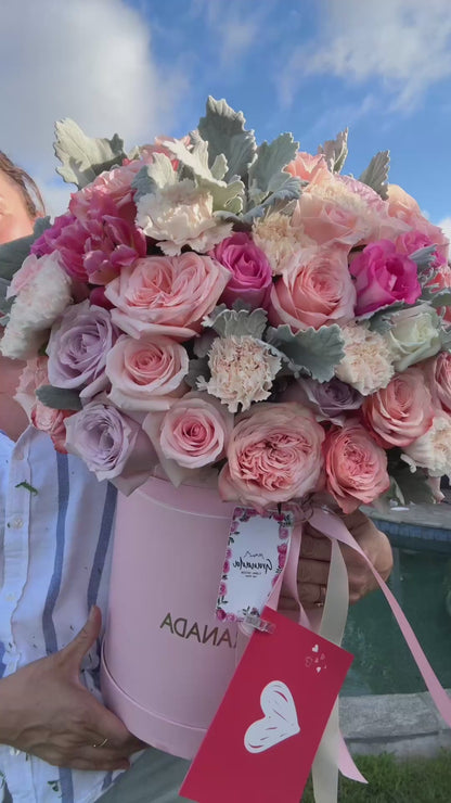 Luxury Pink Flower Box San Diego | Granada Floral Same-Day Delivery