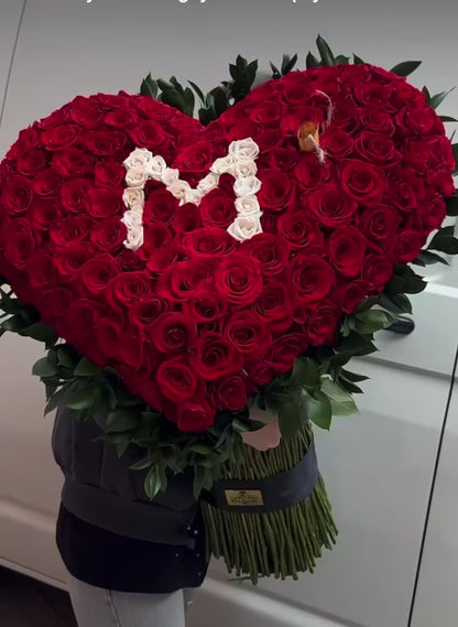 Standing Heart Shape Roses Bouquet