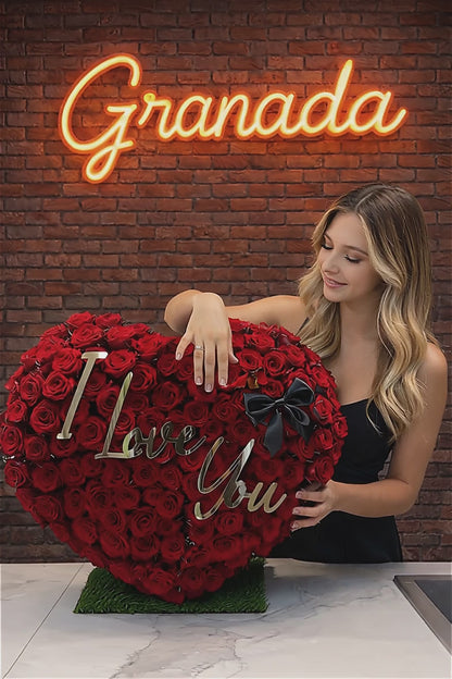 Red Roses Heart – Luxury Flower Delivery in San Diego