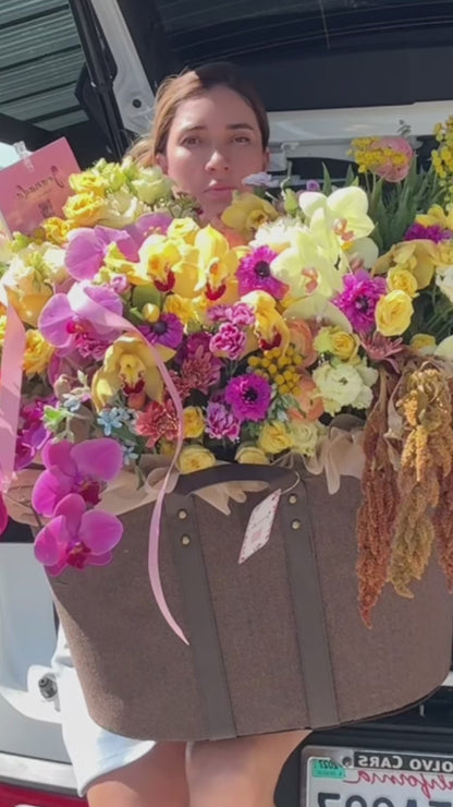Oval Basket San Diego | Roses, Orchids & Spring Blooms – Granada Floral