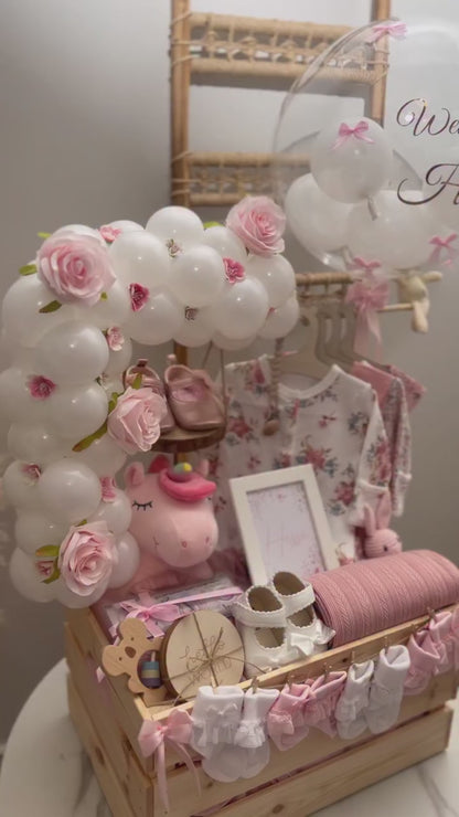 Hello Baby Luxury Gift Crate | Newborn Gift Basket San Diego