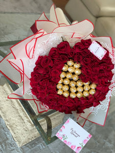 Red chocolates bouquet