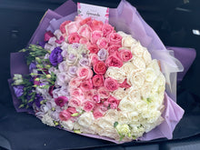 Luxury  mixes flowers round degrade