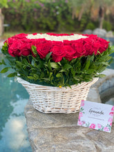 Floral heart basket