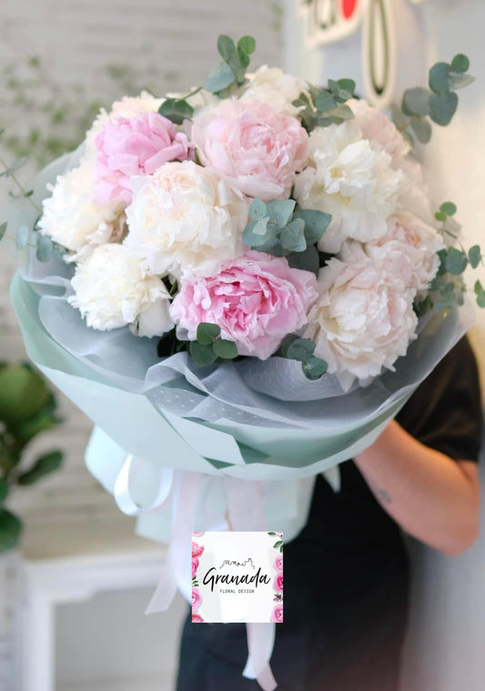 Peonies round bouquet